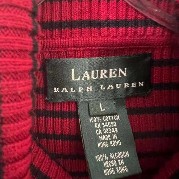 LAUREN RALPH LAUREN LADYS TURTLENECK SWEATER SIZE LARGE 100% COTTON. - Picture 3 of 4